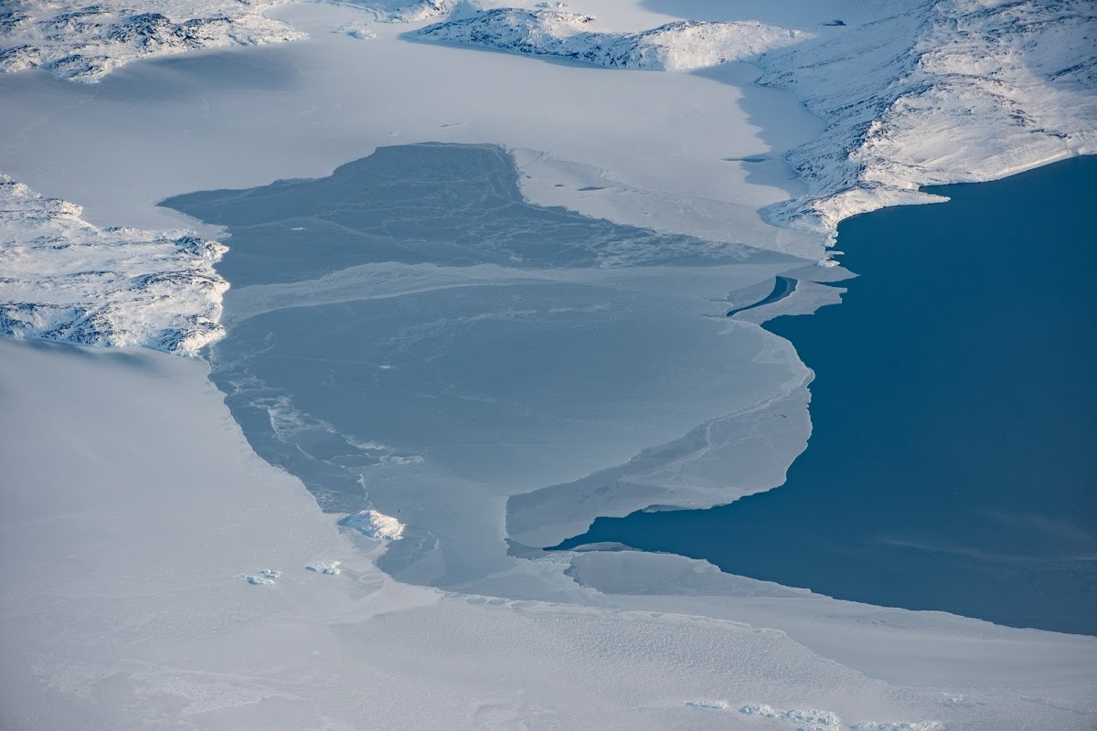 Sea ice W Greenland fjord