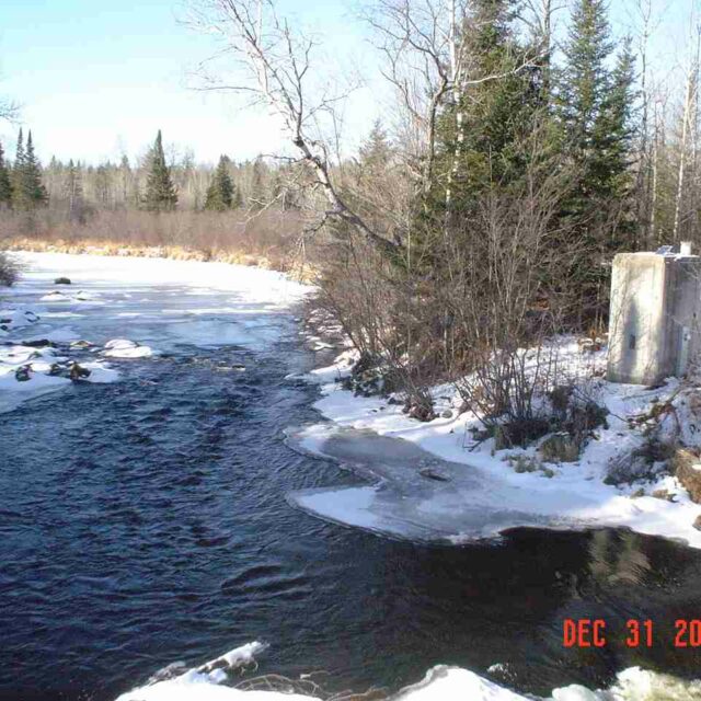 Popple River Near Fence